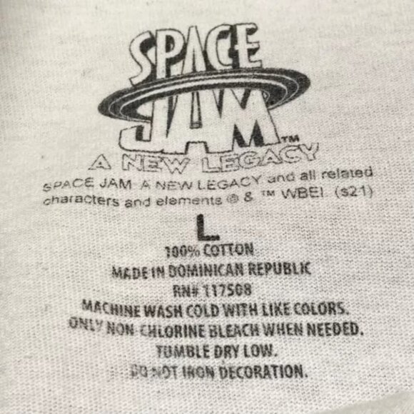 Space Jam LeBron James Shirt Adult Large White Tee A New Legacy Logo T-Shirt - Picture 8 of 9